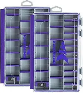 KastKing HyperSeal Waterproof Tackle Box — Royale Family Edition, Waterproof 3600 and 3700 Tackle Trays, Fishing Tackle Box Organizer with Removable Dividers