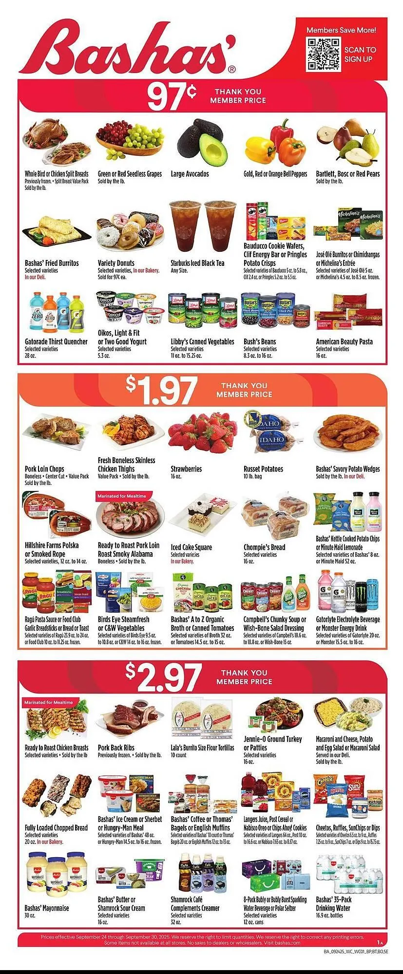 Weekly ad Bashas' weekly ad from September 24 to September 30 2025 - Page 1