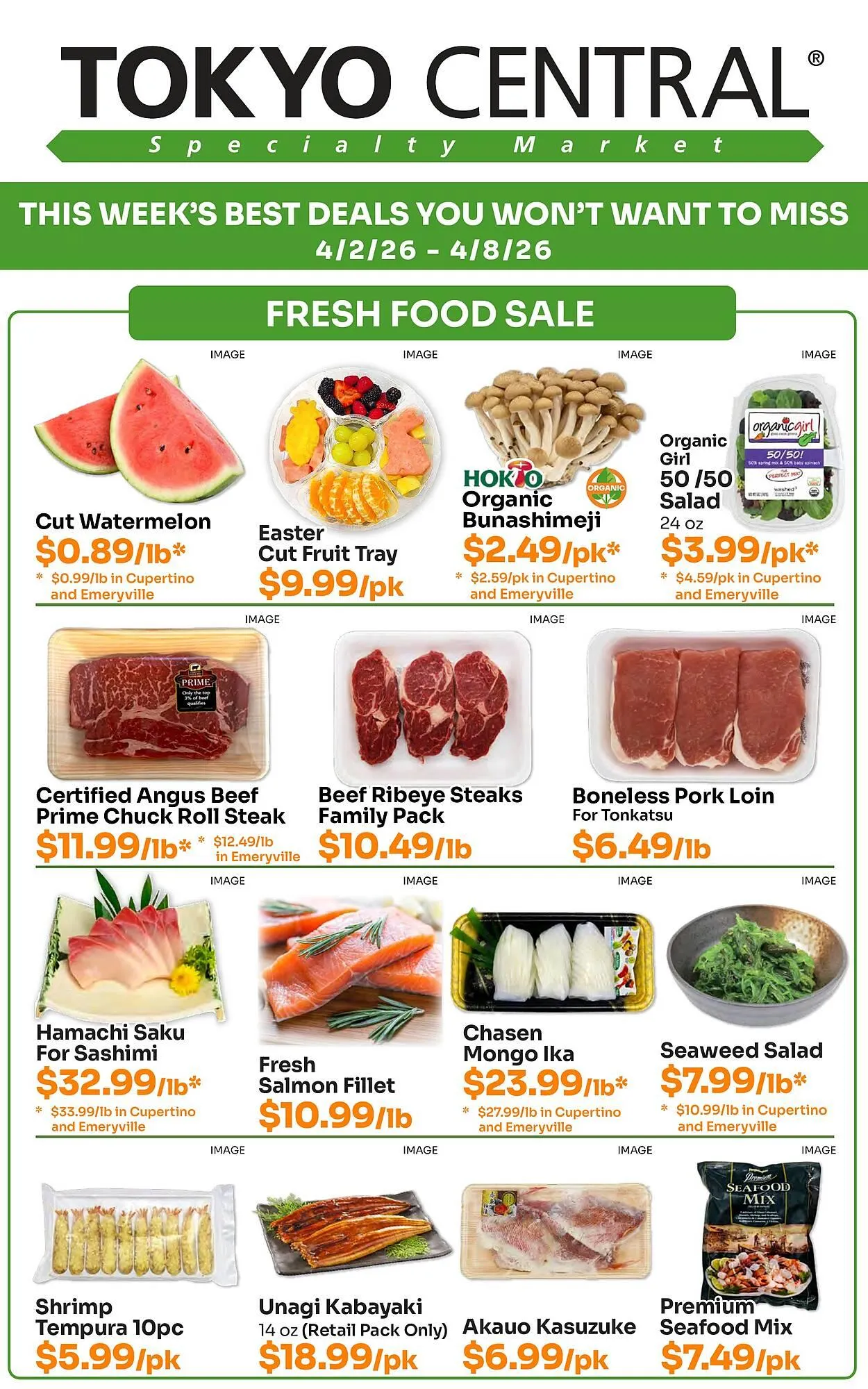 Weekly ad Tokyo Central Specialty Market weekly ad from April 2 to April 8 2026 - Page 1
