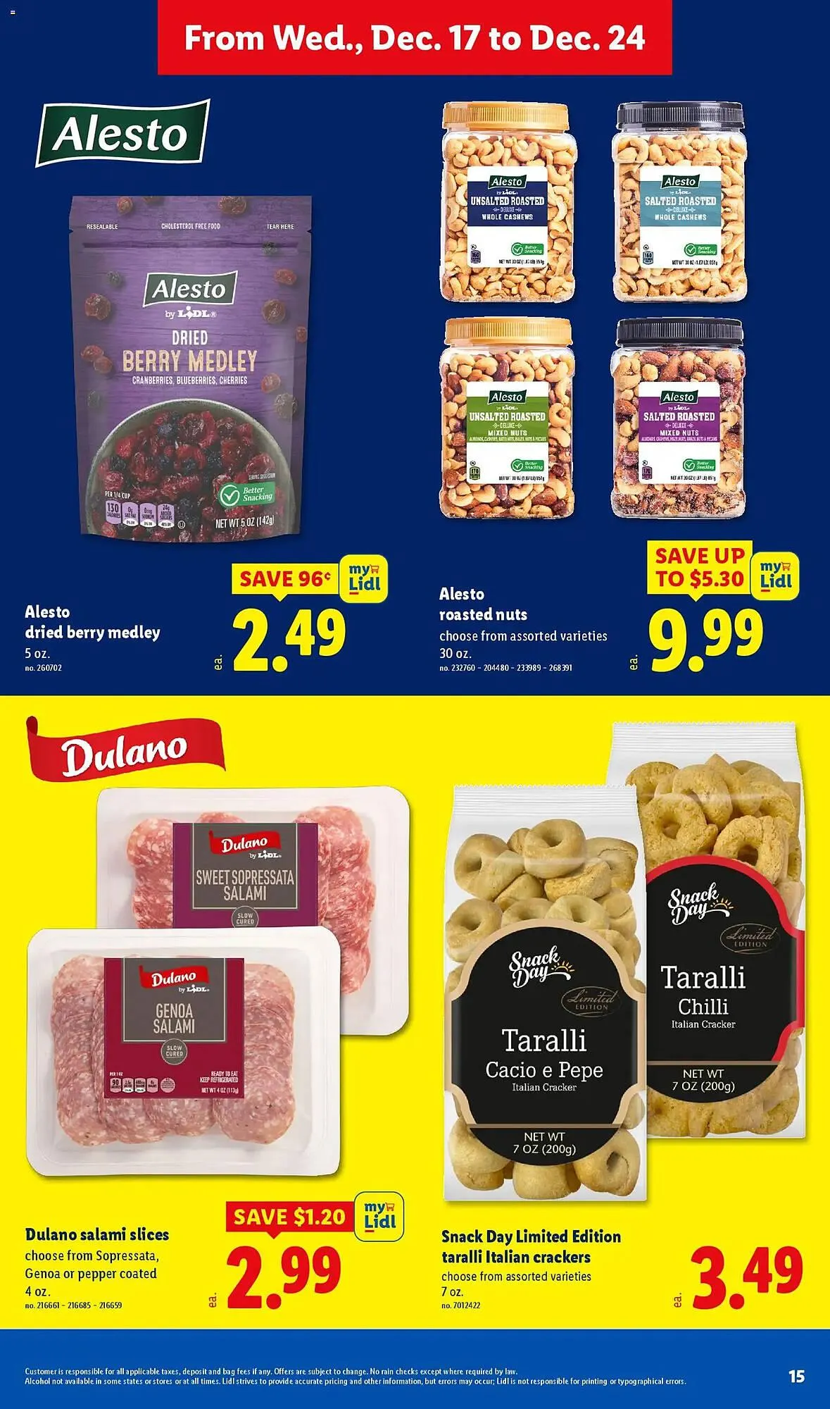 Weekly promotion Lidl weekly ad spanning from December 17 to December 24 2025 - Page 15 for Catalogue 365