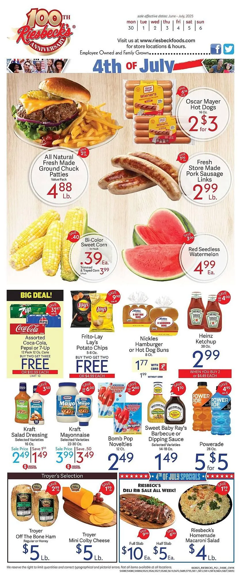 Weekly ad Riesbeck Weekly Ad from June 30 to July 6 2025 - Page 1