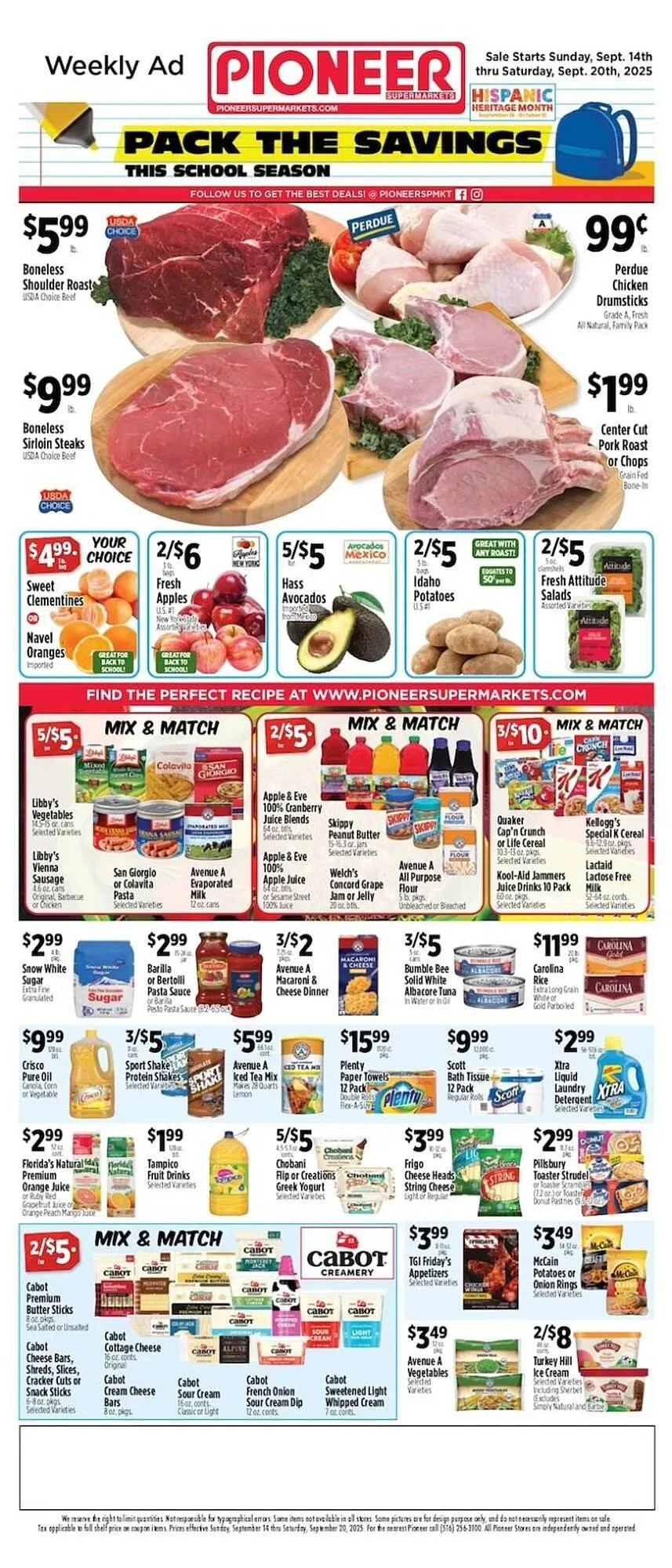 Weekly ad Pioneer Supermarkets weekly ad from September 14 to September 20 2025 - Page 1