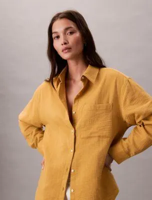 Double Gauze Roll Tab Shirt