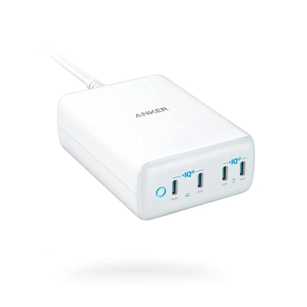 Anker Play Anker USB C 120W, 547 Charger, PowerPort III 4-Port Charging Station for MacBook Pro/Air, iPhone 13/13 Mini / 13 Pro / 13 …