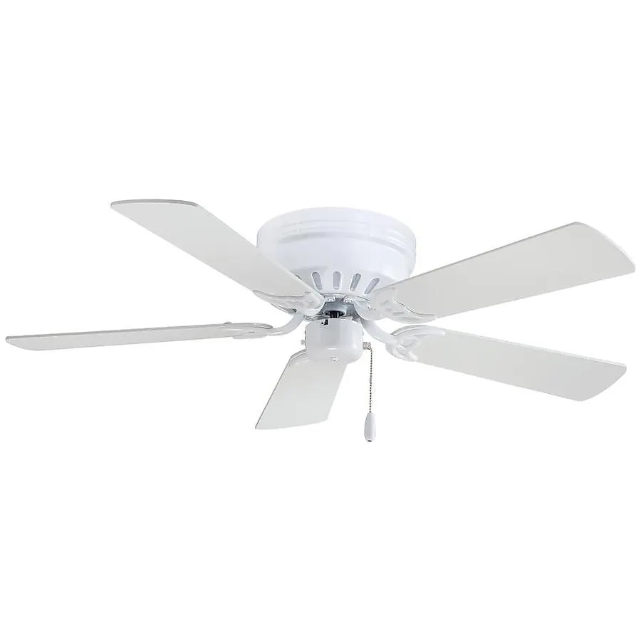 Minka Aire Mesa 42-in Flush Mount White with White Blades Ceiling Fan Without Light 5 -Blade )