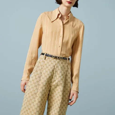 Gucci buckle thin belt