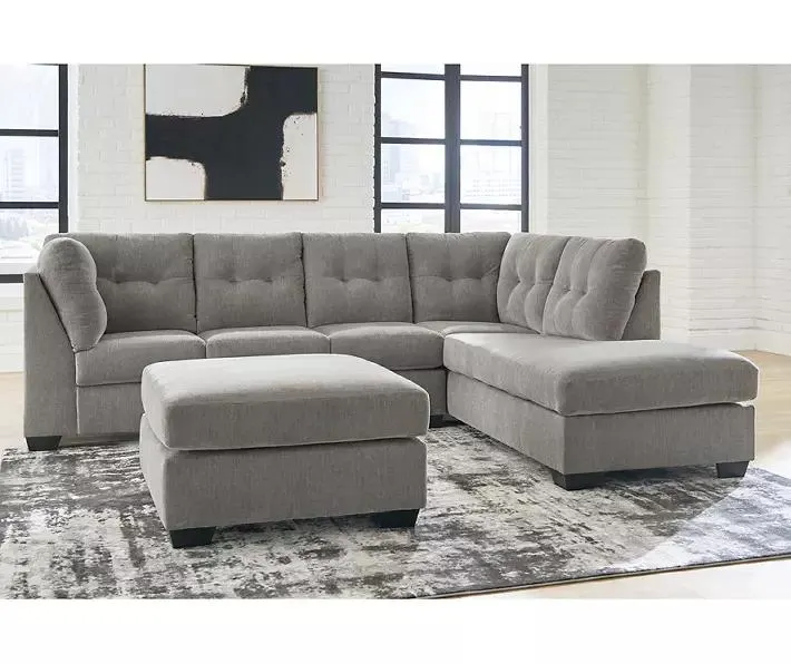Signature Design By Ashley Lanelly Alloy Sectional & Ottoman Set