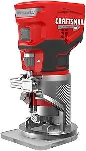 CRAFTSMAN V20 Router Tool, Cordless, Variable Speed, Fixed Base Router with Depth Adjustment, Bare Tool Only (CMCW400B)