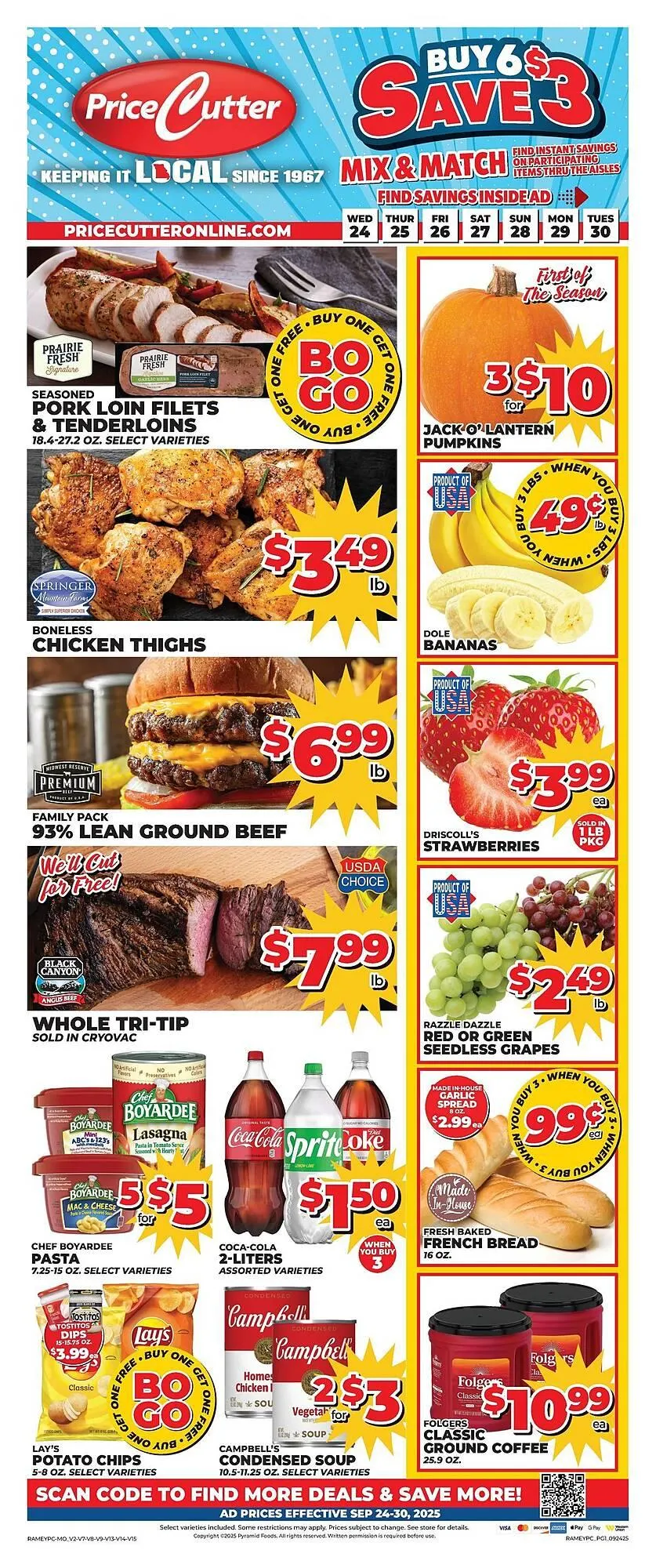 Weekly ad Price Cutter weekly ad from September 24 to September 30 2025 - Page 1