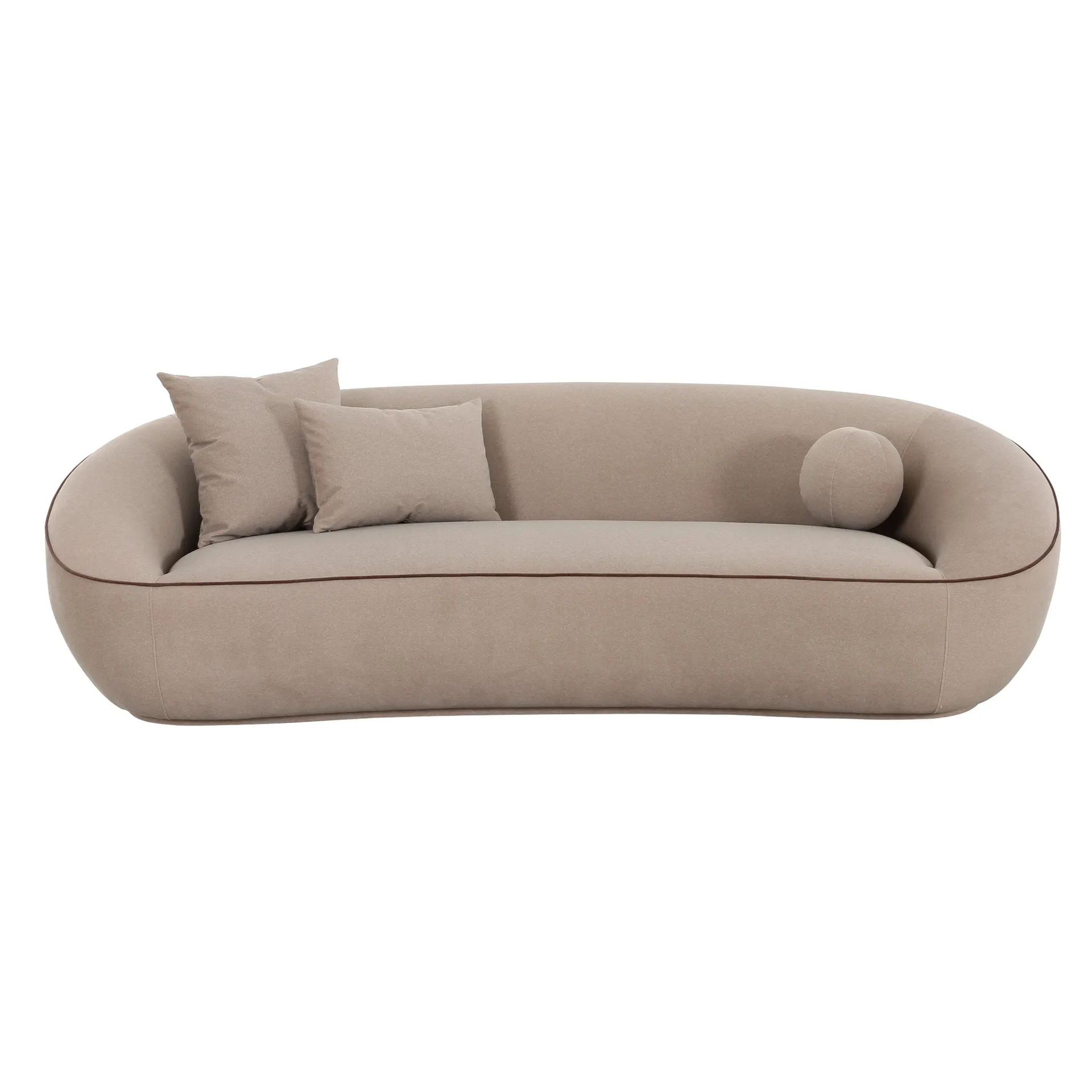 Jenny 98.5" Taupe Faux Mohair Sofa