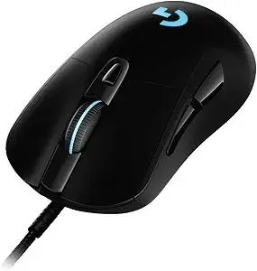 Logitech G403 Hero Wired Gaming Mouse, Hero 16K Sensor, 16000 DPI, RGB Backlit Keys, Adjustable Weights, 6 Programmable Buttons, On-Board Memory, Braided Cable, PC/Mac/Laptop - Black