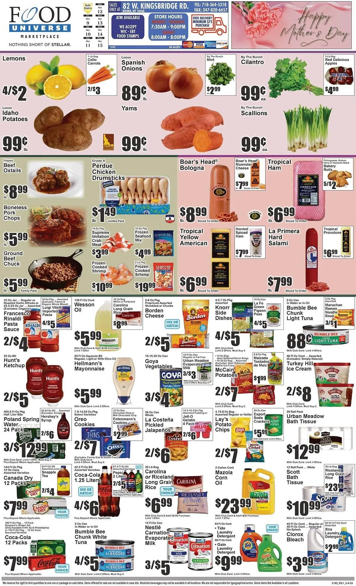 Weekly ad Food Universe Weekly Ad from May 9 to May 15 2025 - Page 1