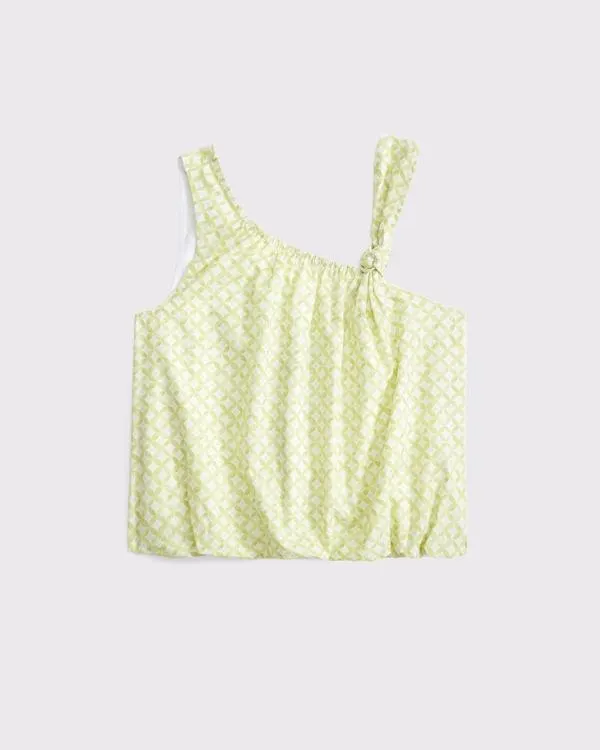 poplin asymmetrical set top