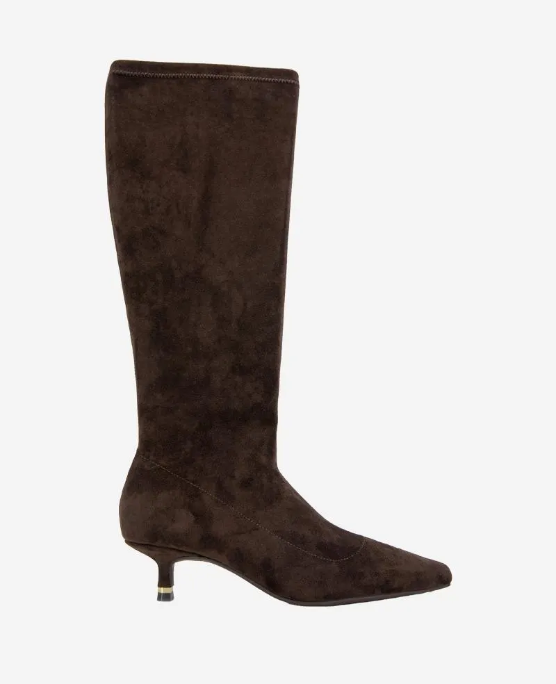 Meridith Stretch Boot - CHOCOLATE MICRO