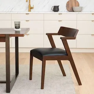 Zola Leather Dining Chair - Black
