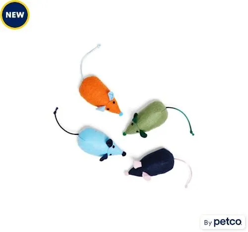 Merry Makings Pack of 4 Mice Cat Toy