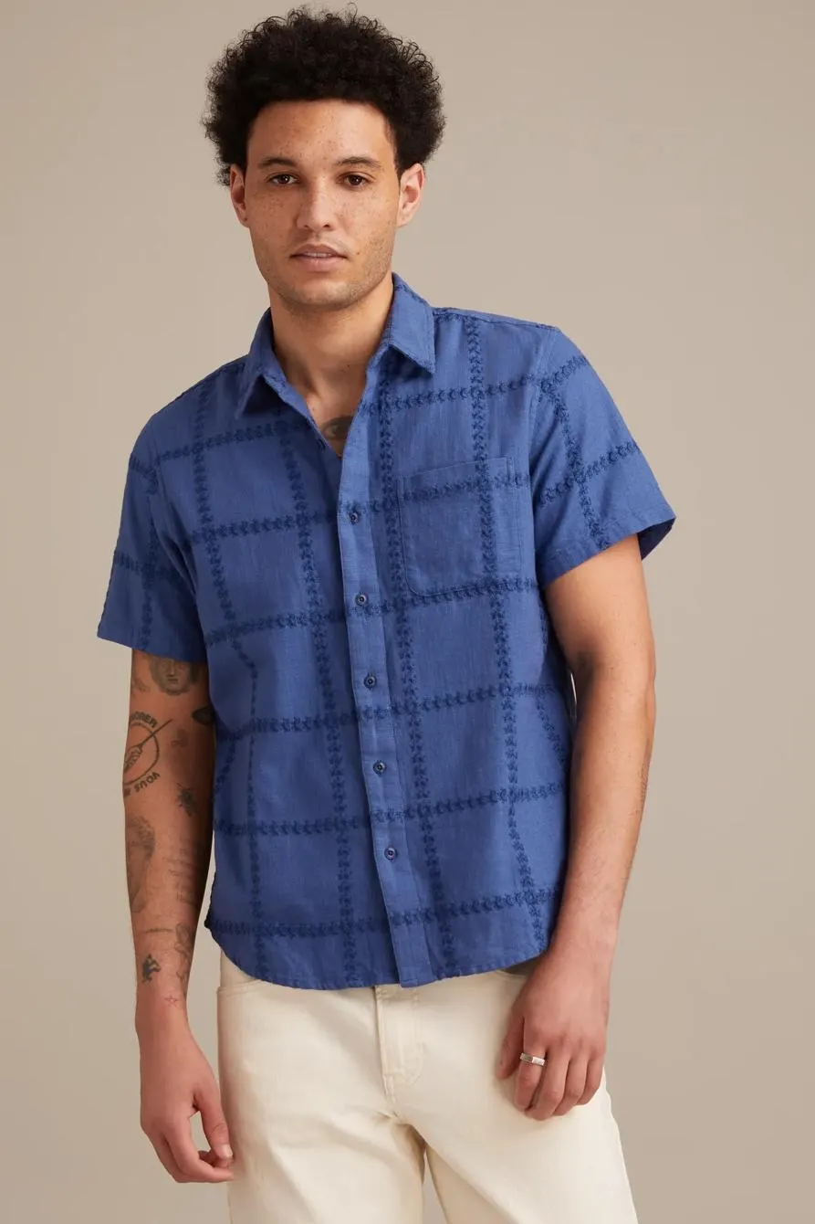 embroidered short sleeve shirt