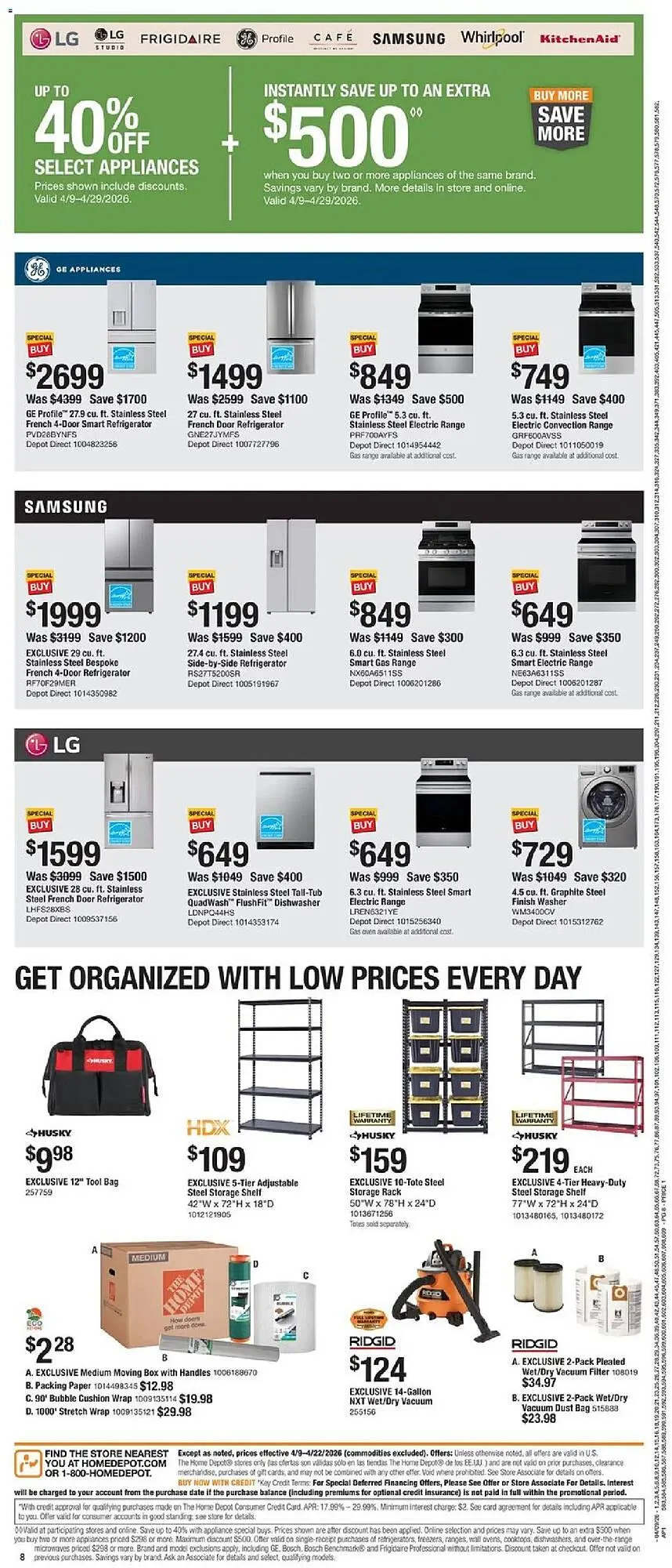 Weekly ad The Home Depot flyer from April 9 to April 22 2026 - Page 8
