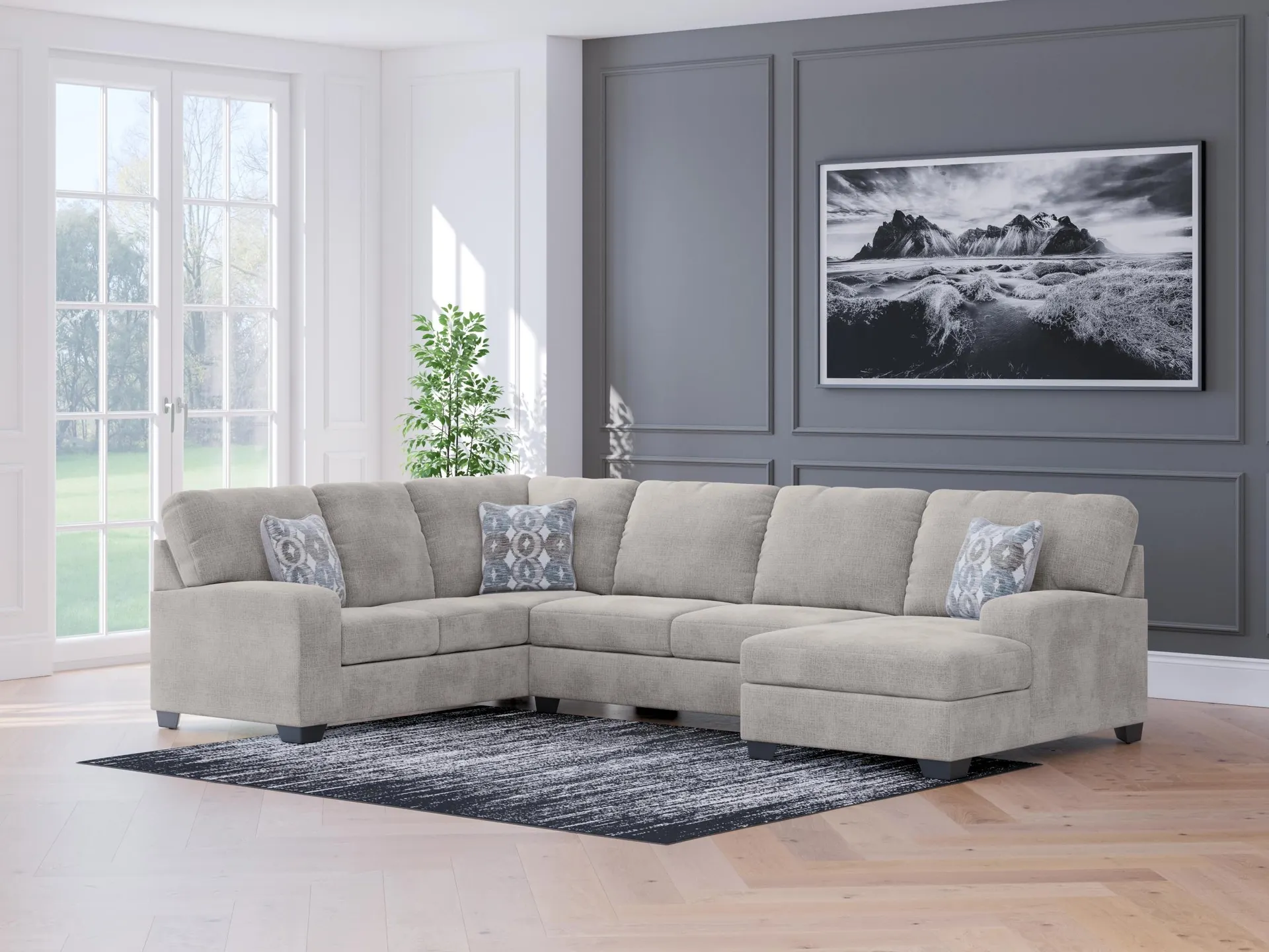 Rodington 3-Piece Sectional with Chaise