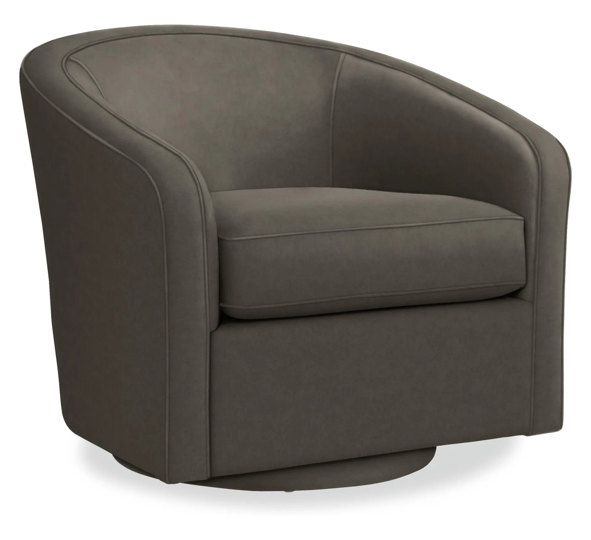 Amos Swivel Chair in Banks Charcoal