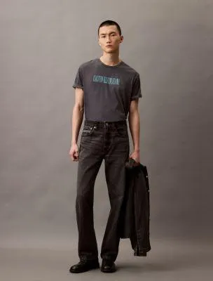 Acid Wash Graphic Crewneck T-Shirt