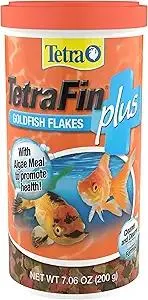 TetraFin Plus Goldfish Flakes 7.06 Ounces, Balanced Diet, With Algae To Promote Health