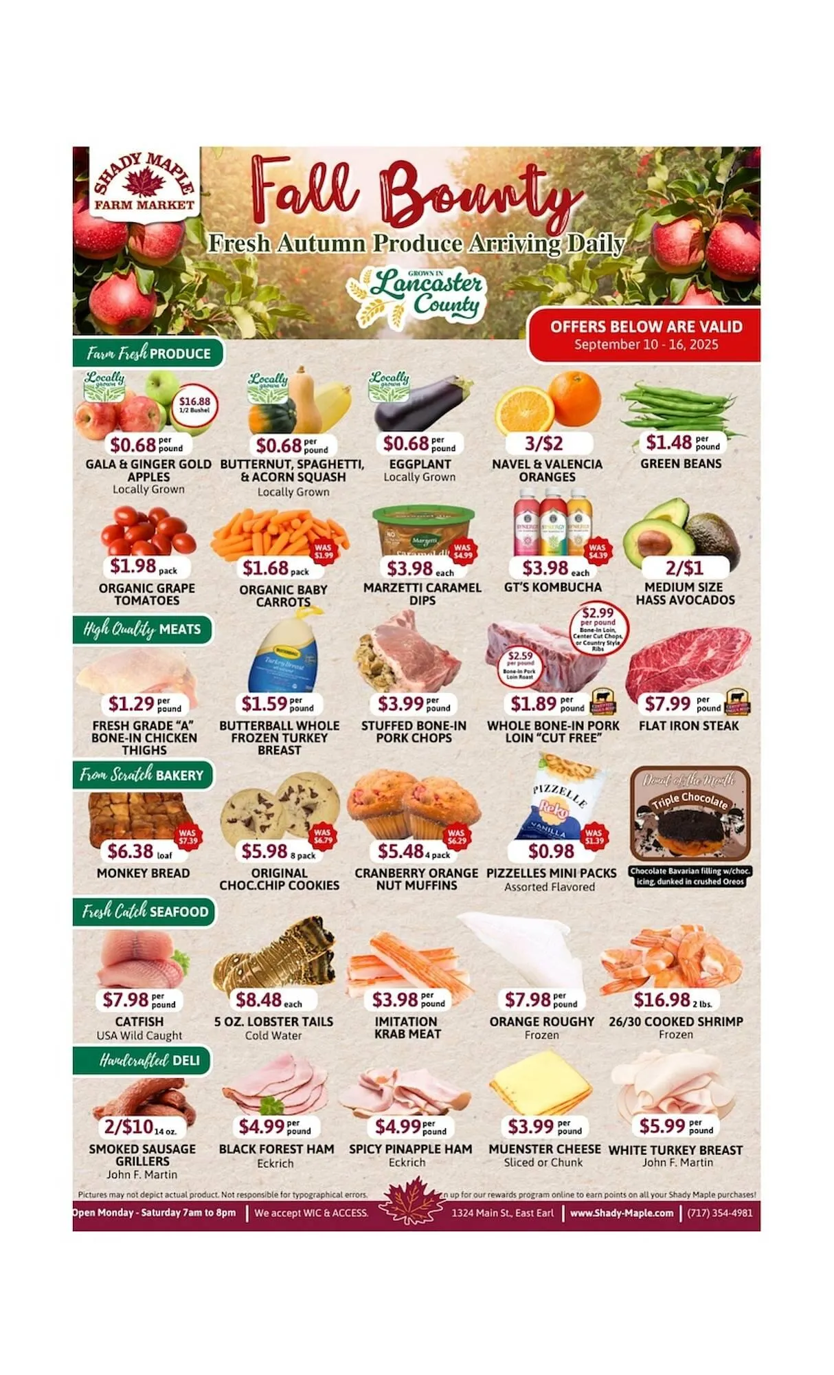 Weekly ad Shady Maple Farm Market weekly ad from September 10 to September 16 2025 - Page 1