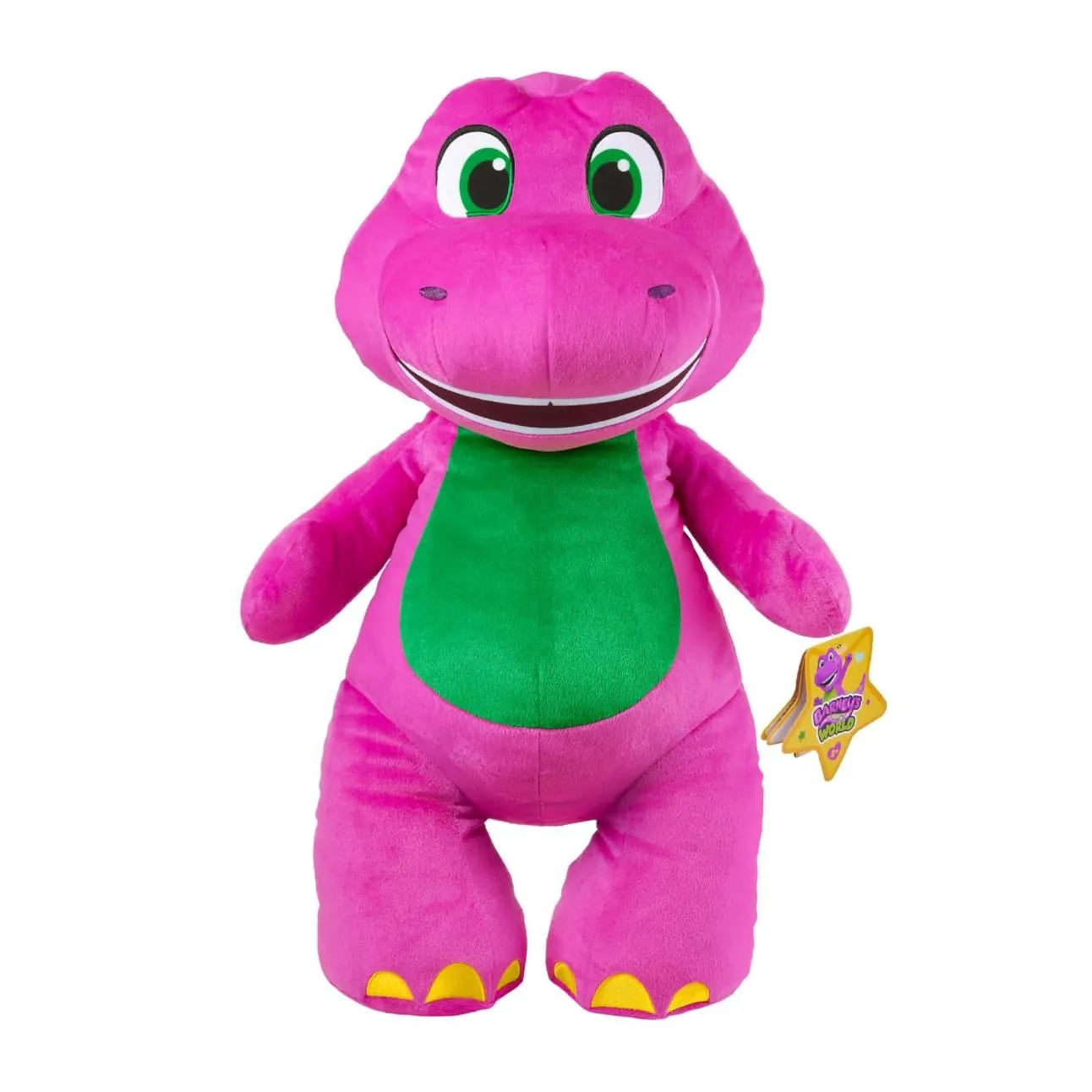 Fisher-Price Barney's World Jumbo Barney Plush, 26-Inch Figure, Large Scale & Soft Texture