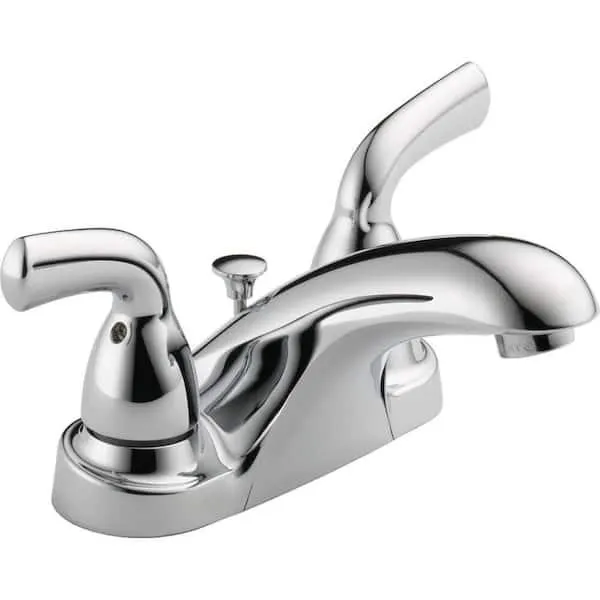 Foundations 4 in. Centerset 2-Handle Bathroom Faucet in Chrome