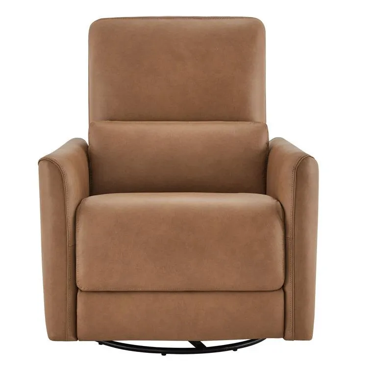 Santo Top Grain Genuine Leather Swivel Power Recliner