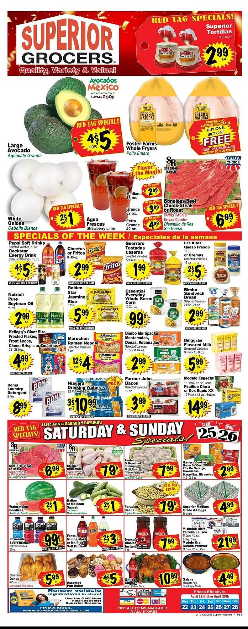 Superior Grocers weekly ad - 1