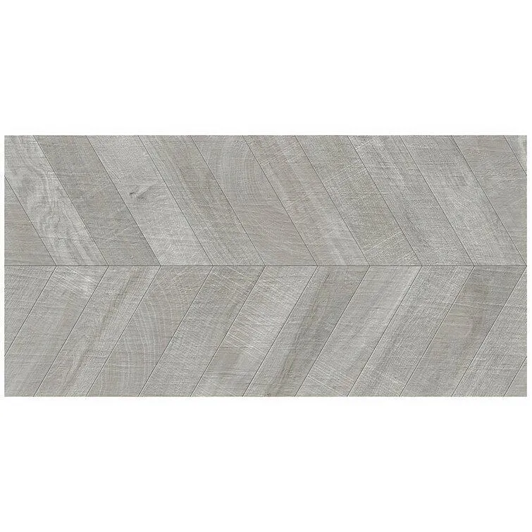 Auburn Chevron 24 in. x 48 in. Matte Porcelain Floor and Wall Tile (15.49 Sq. Ft. / Case)
