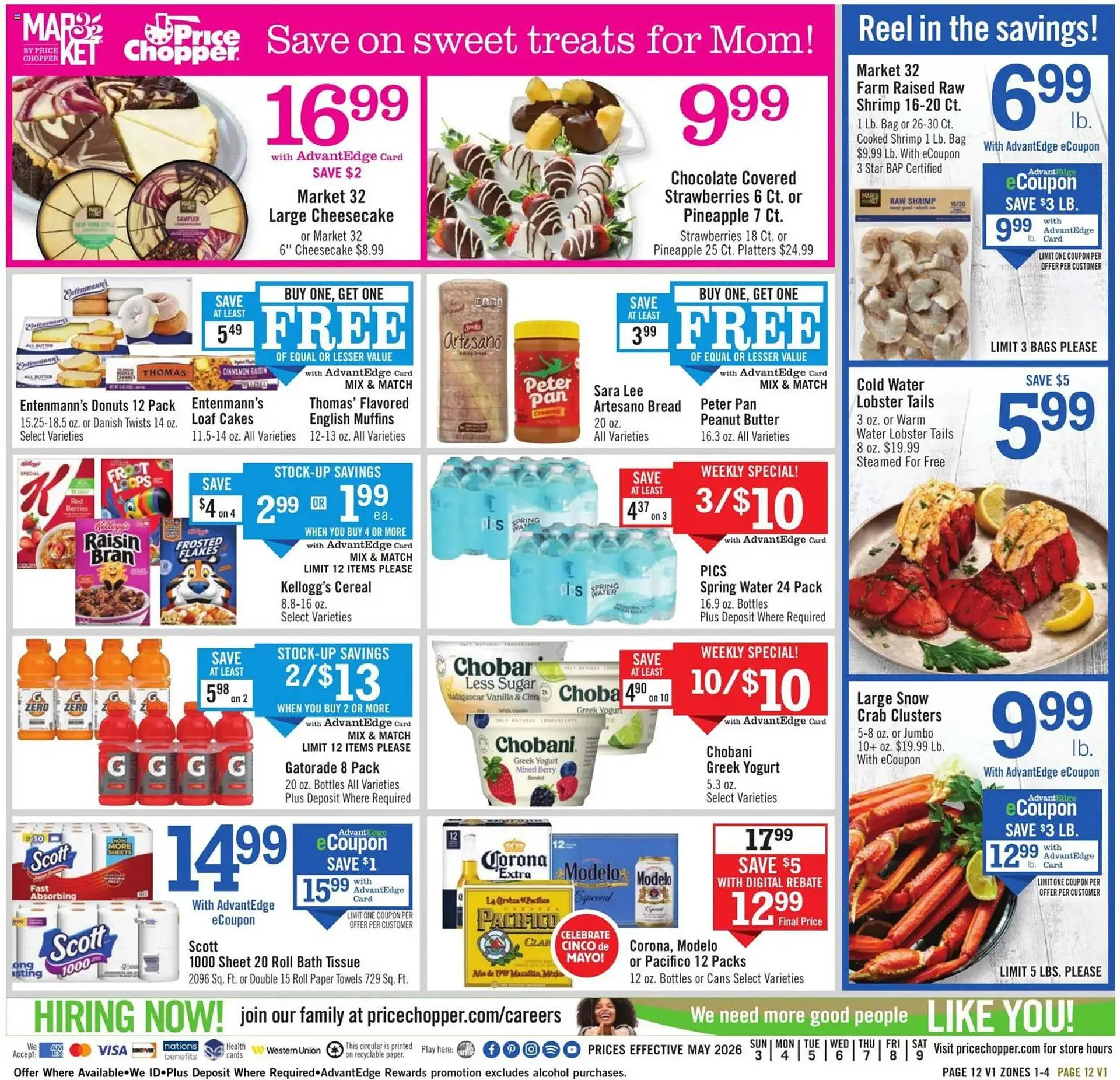 Weekly promotion Price Chopper weekly ad spanning from May 3 to May 10 2026 - Page 12 for Catalogue 365