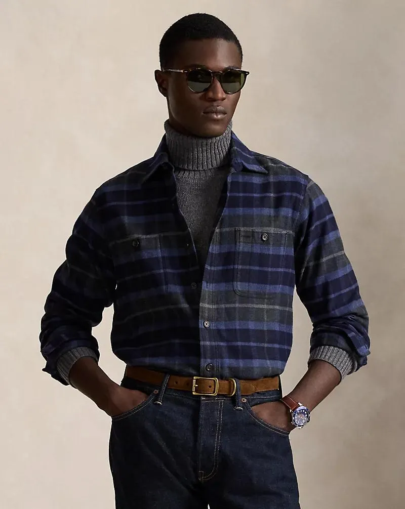 Classic Fit Plaid Twill Workshirt