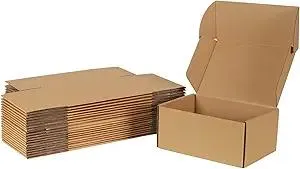Trwcrt Shipping Boxes 9x6x4 Set of 20, Corrugated Cardboard Box for Packing Small Business, Brown