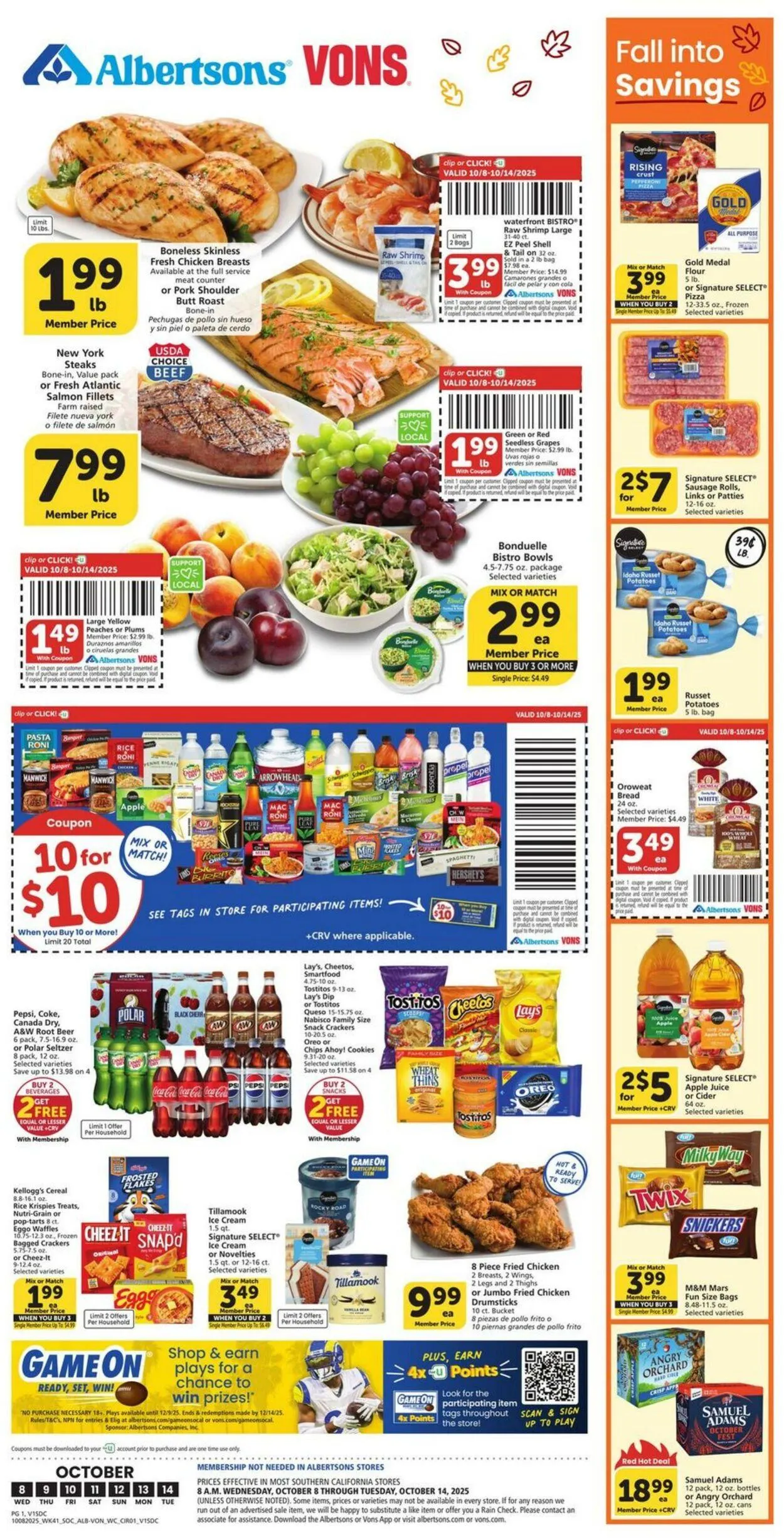 Weekly ad Vons Current weekly ad from October 8 to October 14 2025 - Page 1