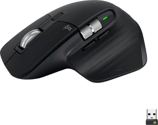 Package - Logitech - MX Master 3S Wireless Laser Mouse with Ultrafast Scrolling - Black and MX Mechanical Full size Wireless Mechanical Tactile Switch Keyboard for Windows/macOS with Backlit Keys - Graphite