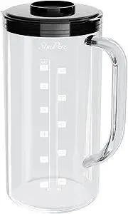 SimPure Y7T Reverse Osmosis Water Filter Replacement Carafes, Portable Glass Pitcher for Y7T-BW-A, Y7T-BW-C Countertop Water Purifier (No Filter Included)
