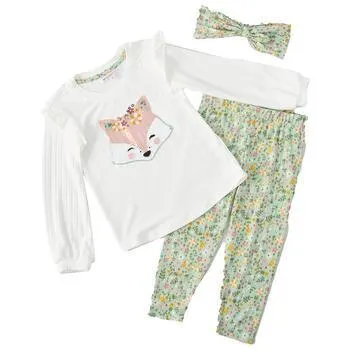 Toddler Girl Nannette 2pc. Fox Floral Leggings Set