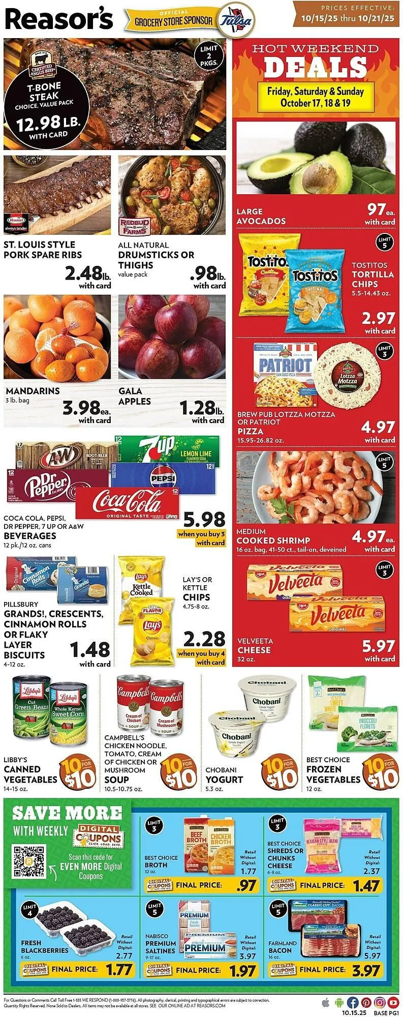 Weekly ad Reasors weekly ad from October 15 to October 21 2025 - Page 1