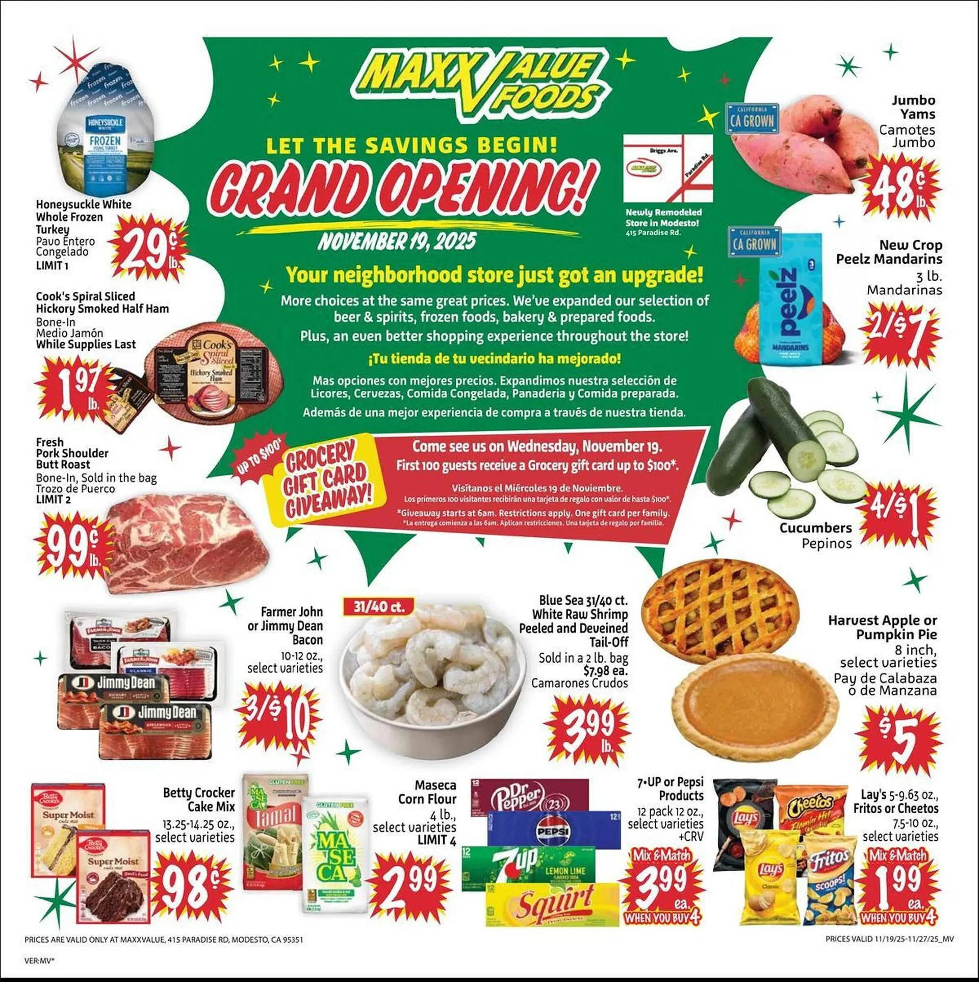 Weekly ad Foodmaxx weekly ad from November 19 to November 27 2025 - Page 1