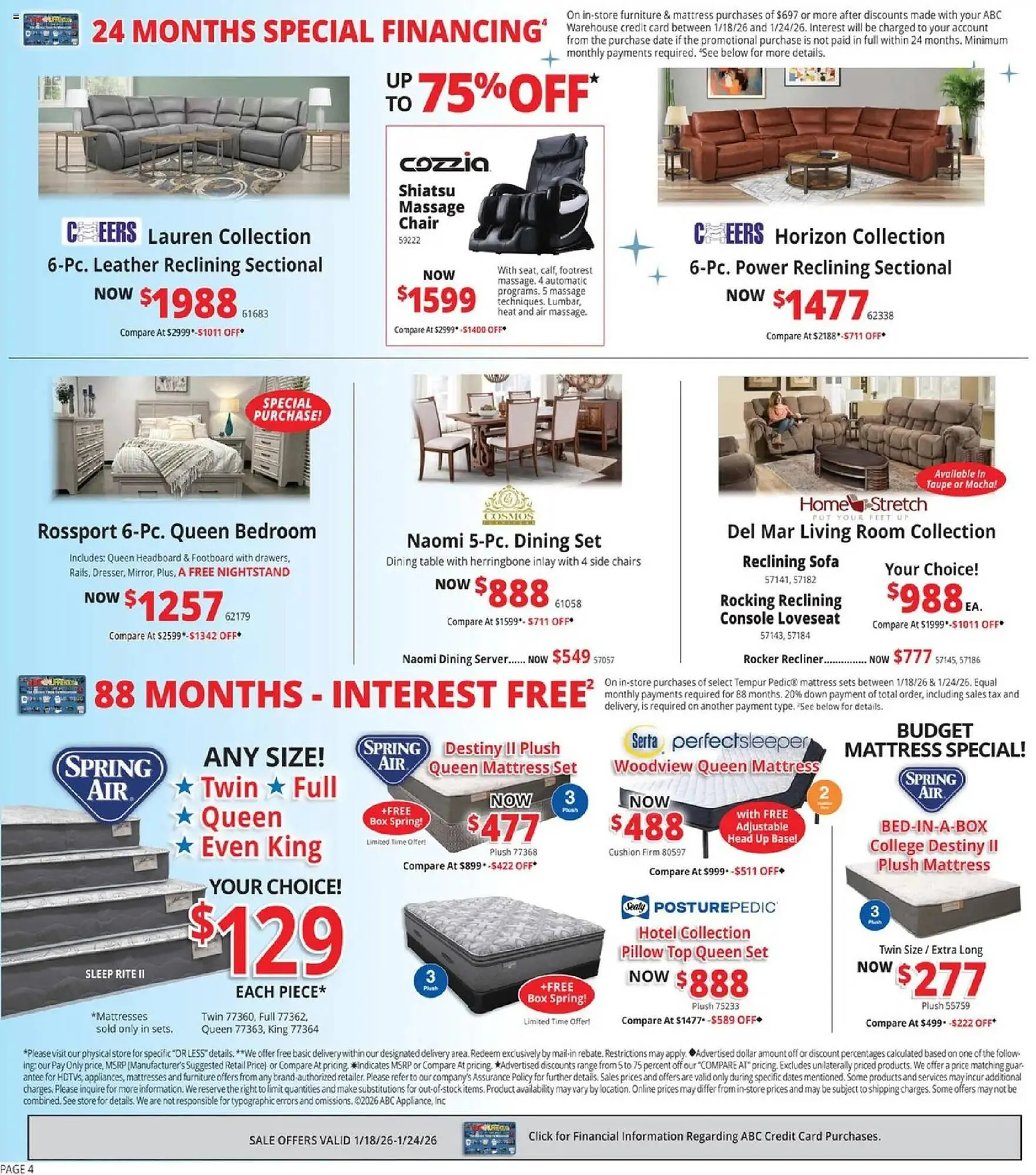 Weekly ad ABC Warehouse weekly ad from January 18 to January 24 2026 - Page 4