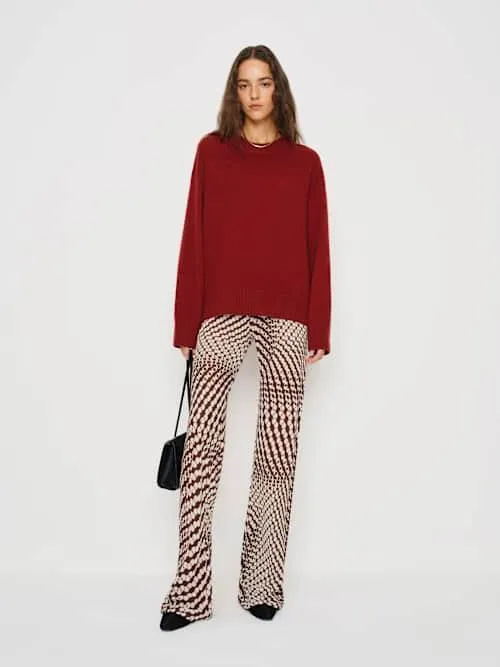 Gale Sheer Mid Rise Bias Pant