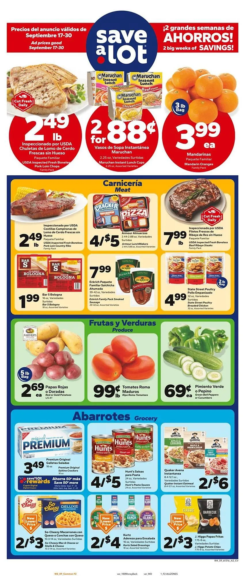Weekly ad Save a Lot weekly ad from September 17 to September 30 2025 - Page 1