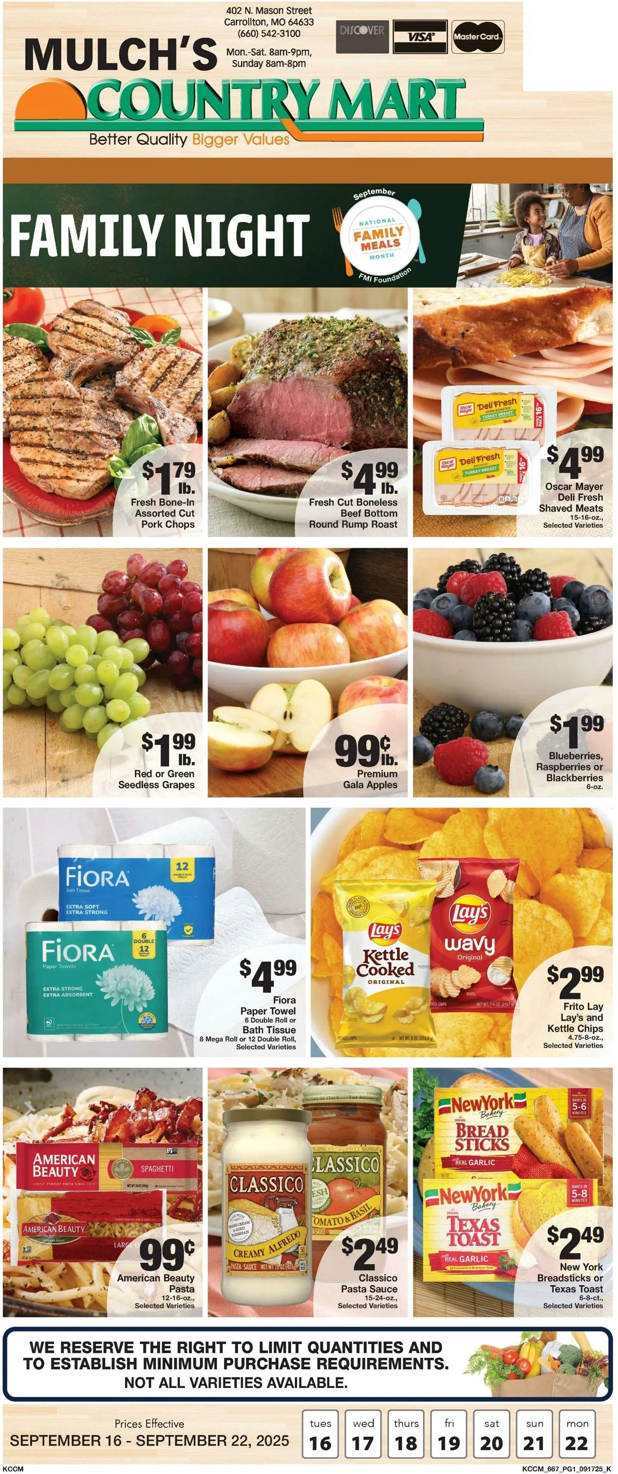 Weekly ad Country Mart from September 16 to September 22 2025 - Page 1