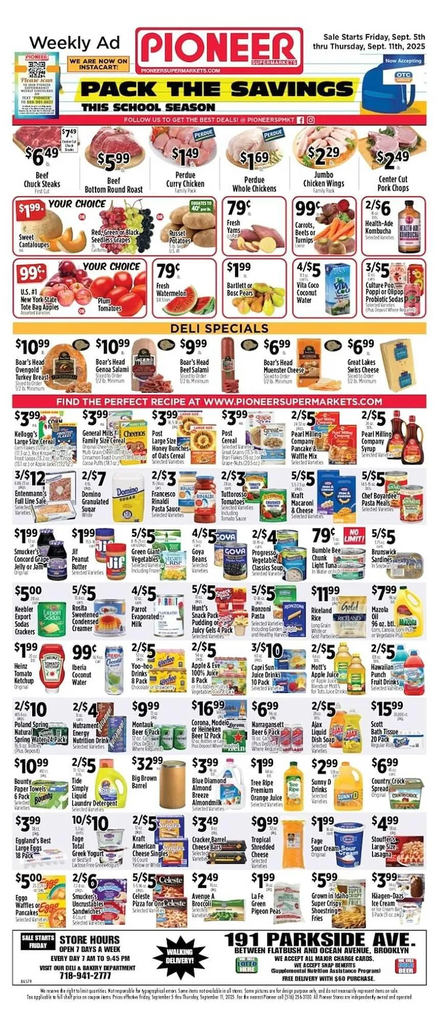 Weekly ad Pioneer Supermarkets weekly ad from September 5 to September 11 2025 - Page 1