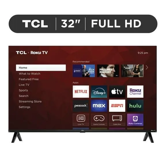 TCL 32” Class S3 (32S357) Full HD 1080p LED Smart TV with Roku TV