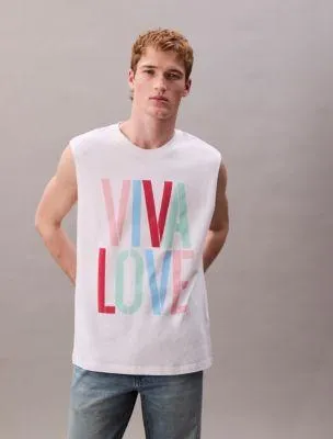 Marc Hundley Pride Viva Love Relaxed Tank Top