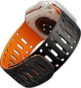 X-it Magnetic Silicone Watch band for Apple Watch Ultra Bands (49mm, 46mm, 45mm, 44mm) Sweat-Proof Strong Magnet Sport Strap for Men Women,iWatch Ultra 2/1,Series 10 9 8 7 6 5 SE&SE2