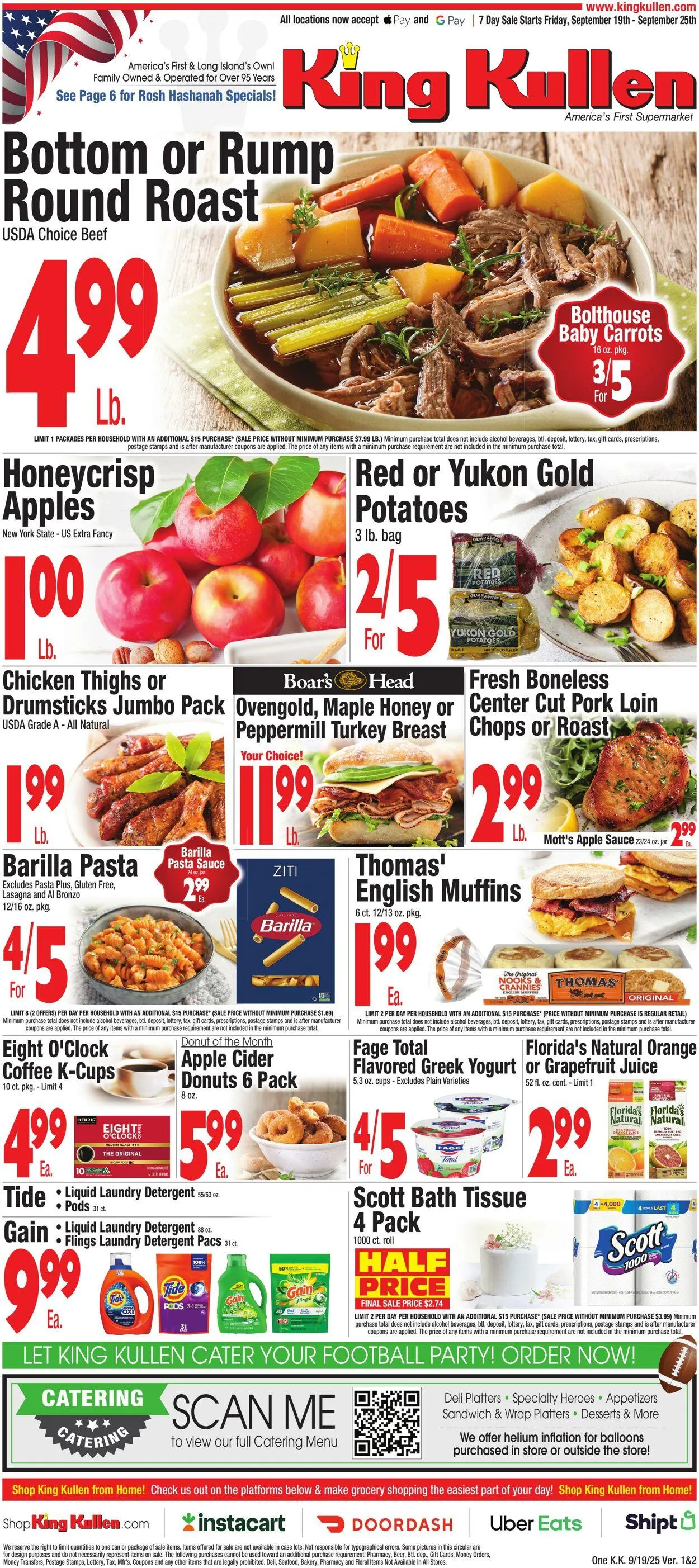 Weekly ad King Kullen Current weekly ad from September 18 to September 25 2025 - Page 1